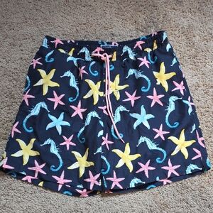 Club Room Navy Swim Shorts‎ with Starfish and Seahorseens Club Room Small